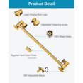 thumbnail image 3 of Brazo de extensión de cabezal de ducha ajustable extralargo de 15 pulgadas con tornillo de fijación de bloqueo Lluvia cantante Ángulo de latón Altura ajustable Fácil de instalar Compatible con conecto, 3 of 5