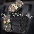 thumbnail image 2 of Caja de llave de coche Caja de llave de coche de diamante hecha a mano para llavero Llave de coche Llave inteligente con soporte Gancho de metal y llavero Protector Llavero Accesorios para mujer TUNC Sencillez, 2 of 5