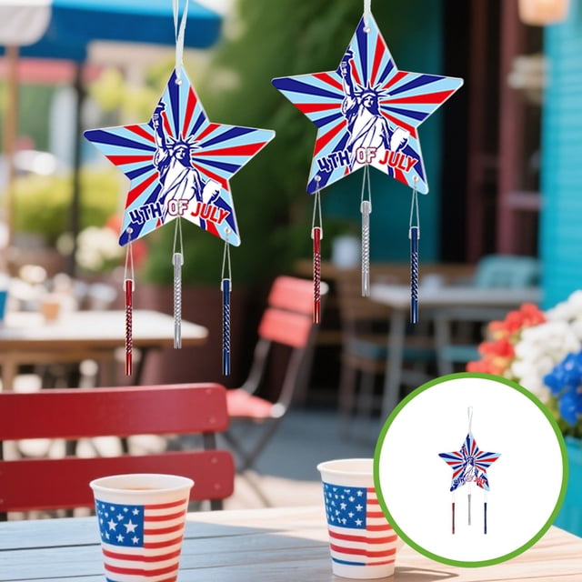 Independence Day Star Wind Chime Pendant Decoration Pendant US Day Party