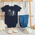 thumbnail image 3 of MTV Logo Moon Man Space Landing Romper Boys or Girls Infant Baby Brisco Brands NB, 3 of 6