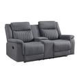 thumbnail image 3 of Lexicon Dean 2-Piece Microfiber Double Reclining Sofa Set in Gray, 3 of 14