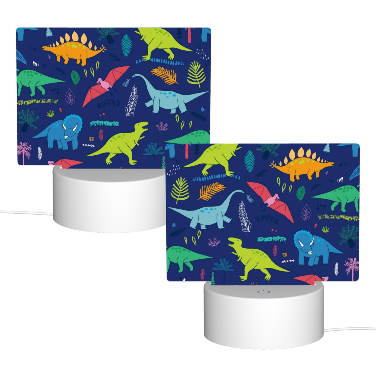 Kdxio Dinosaurs Rectangular Acrylic Night Light Acrylic Sleep Night Light Friend Gifts for Birthday Gifts for Women Teens Boys Girls