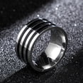 thumbnail image 2 of 10MM Wide Trendy Stainless Steel Ring For Woman And Man Valentine's Day gift JRV3029S 13, 2 of 6