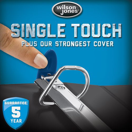 Black W86641 Ultra Duty D-Ring View Binder with Extra Durable Hinge Customizable Wilson Jones 3 Ring Binder 4 Inch