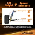 thumbnail image 4 of maXpeedingrods 3” Front & 2” Rear Lift Leveling Kit for Toyota Tundra 1999-2006, Front Lift Spacer & Rear Block, 4 of 4