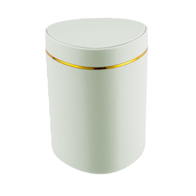 Coffee Tables for Living Room Push-Type Desktop Trash Can, Green Plastic Small Litter Bin with Odor-Blocking Lid, 4.92x4.92x6.29in for Office Study Room Small Trash Can