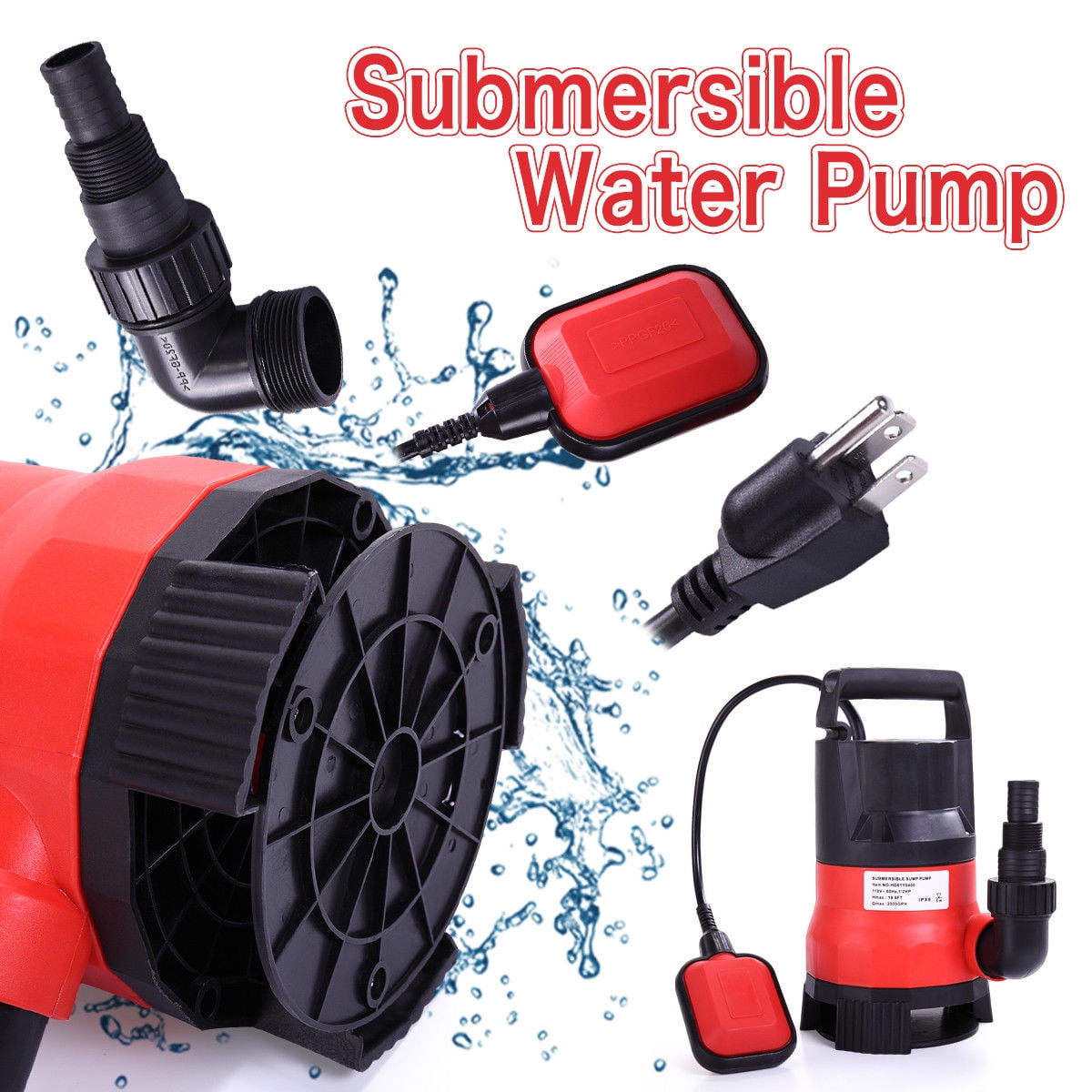 Pumps & Accessories SCITOO Dirty Clean Water Pump 2000GPH Sewage ...