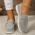 thumbnail image 5 of CQONEPT Women's Comfortable Loafers Casual Round Toe Driving Flats Soft Walking Shoes Women Slip On Loafers,Comfortable & Light-Weight Size 7 Gray, 5 of 8