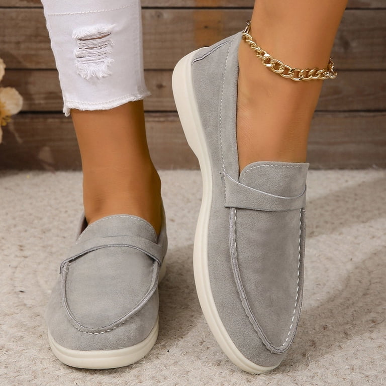 Lovskoo Flats Loafers Comfortable Loafers For Women Round  display picture 2