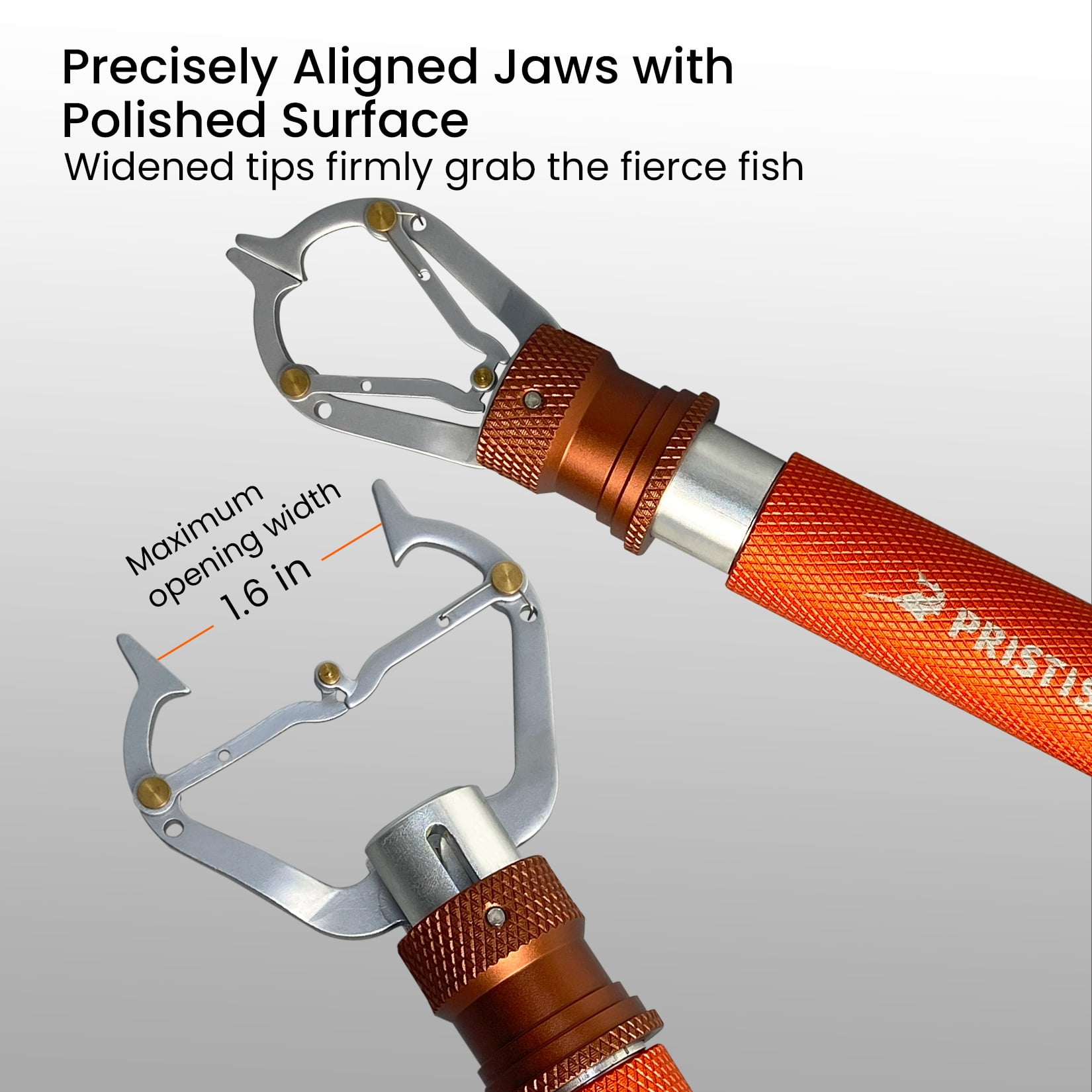 Pristis Metal Fish Lip Gripper, Stainless Steel Fishing Grabber for Freshwater Saltwater