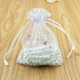 thumbnail image 5 of 100Pcs 9X12cm Butterfly Organza Jewelry Gift Pouch Favor Bags White, 5 of 5