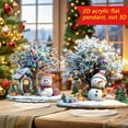 thumbnail image 7 of pdqouc Christmas Snowman & Tree 2D Acrylic Table Decor Festive Desktop Ornament for Home Living Room Table Shelf Desk Fireplace Mantle Tabletop Christmas Decorations, 7 of 7