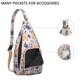 thumbnail image 2 of Waterproof Hiking Sling Backpack for Women – Lightweight Floral Crossbody Chest Bag with Adjustable Strap, Botanical Wildflower Travel Backpack for Outdoor & Everyday Use, 2 of 4