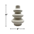 thumbnail image 2 of Bergamo Art 8 Inch Tall Beige Ceramic Vase in Beige, 2 of 4
