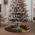 thumbnail image 5 of Salouo Deep Forest Stone Green Dragon Christmas Tree Skirt 48" Farmhouse Christmas Decorations Snowman Xmas Tree Skirt Tree Mat for Holiday Party Decor, 5 of 8