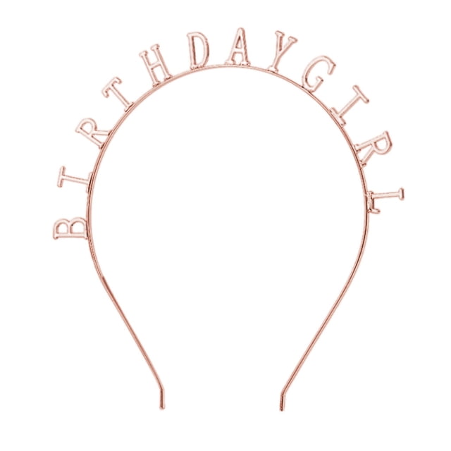 Diadema Minnieouse con letras para cumpleaños Accesorio para el cabello oro rosa
