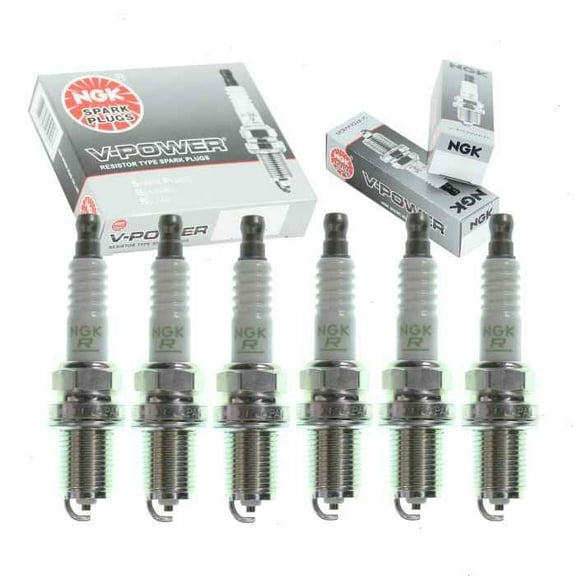 6 pc NGK V-Power Spark Plugs compatible with Toyota Camry 3.0L 3.3L V6 1994-2006