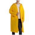 thumbnail image 2 of Raincoat, Thickened Long Raincoat Jacket, Men's and Women's Rain Jackets Hiking and Fishing Raincoats Yellow Free Size, 2 of 7