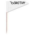 thumbnail image 1 of Special Handwriting English Name DOROTHY Toothpick Triangle Cupcake Toppers Flag, 1 of 3