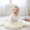 thumbnail image 4 of COUVER Long Sleeve Ribbed Cotton Sleeper Layette White (Infant), 4 of 4