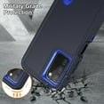 thumbnail image 6 of for Galaxy A03s Case Kickstand Durable 3-Layer Military Grade Protective Cover Hybrid Silicone Heavy Duty Rugged Shockproof Screen Lip Raised Protection for Samsung Galaxy A03s,
Darkblue+Royalblue, 6 of 7