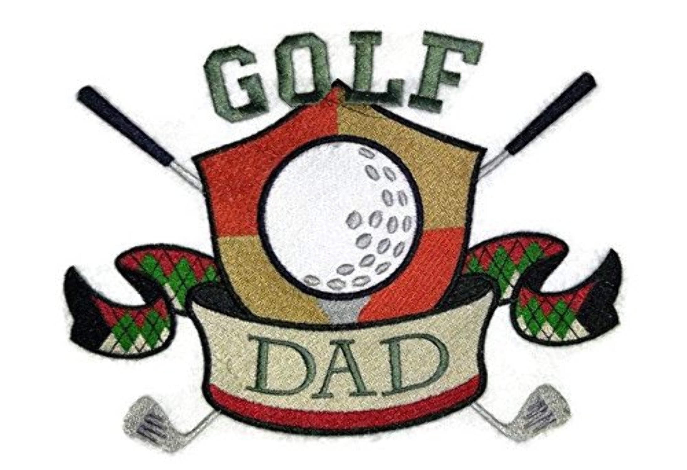 Embroidered Gift[Golf Dad] Embroidered Iron on/Sew patch [7.8" X 5.87"]