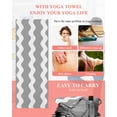 thumbnail image 5 of Grey Ripple Yoga Towel for Hot Yoga Non Slip, Simple Gray White Waves Aesthetics Yoga Mat Towel Absorbent Yoga Sweat Towels Microfiber Hot Yoga Blanket for Bikram Pilates 26"x74", 5 of 7