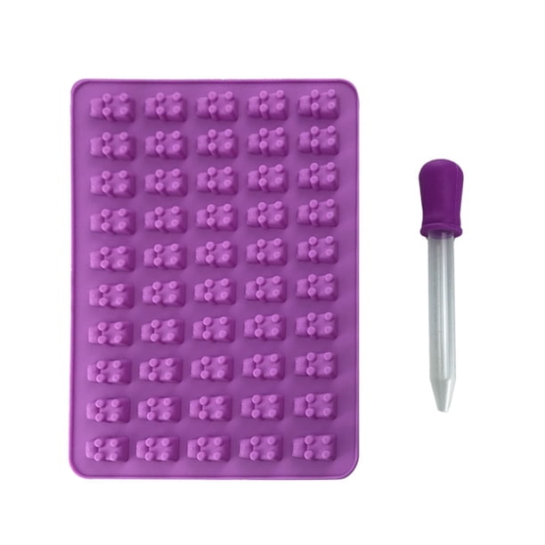 Bewildely Molde para Fondant, fabricante de cubitos de hielo de Chocolate, herramienta antiadherente para hacer pasteles, molde de silicona para hornear Herramientas y accesorios para hornear violeta Bewildely HA001621-02