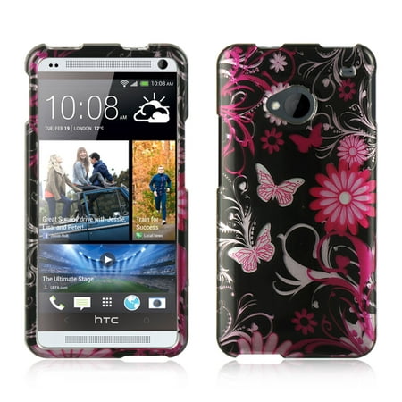 Insten Hard Rubber Case For HTC One M7 -