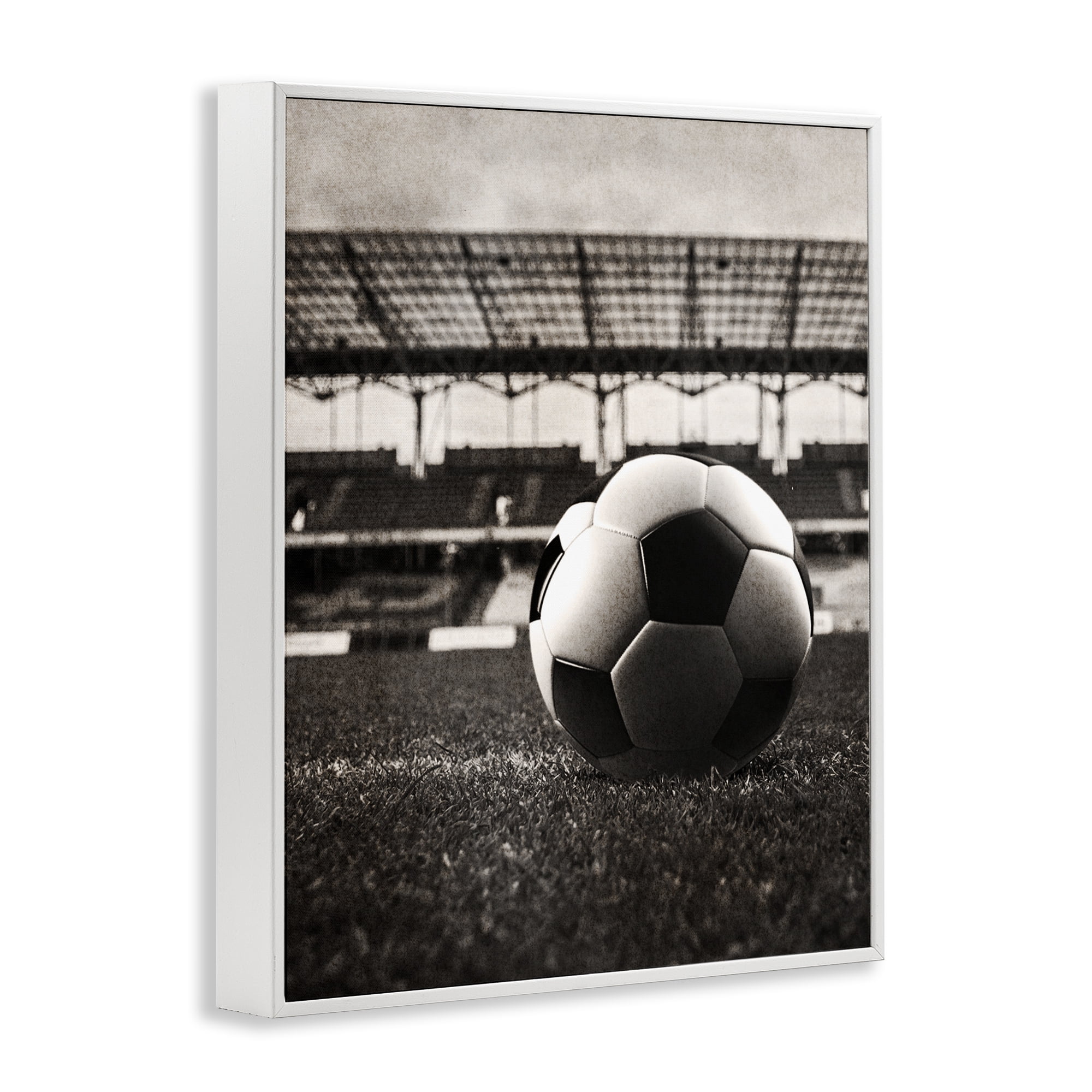 Stupell Industries Vintage Sports Soccer White Framed Giclee Art, design by Marcus Prime