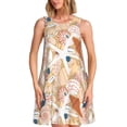 thumbnail image 1 of Kdxio Robe d'Été Tropicale Imprimé Coquillage pour Femmes Robe Décontractée Sans Manches avec Poche, 1 of 7
