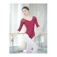 thumbnail image 6 of Ballet Leotards for Women Dance Wear Female Half Mesh Sleeve Gymnastics Leotards Bodysuit Adult Backless Yoga Clothes, 6 of 9