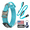 Blue-SET, variant on WAAYEEPAL Heavy Duty Nylon Dog Collar, Adjustable Training Collar with Control Handle, Sturdy Metal Buckle and AirTag Holder for Medium and Large Dogs (M, Black)