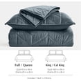 thumbnail image 7 of EVERGRACE 3 Pieces Luxurious Velvet King Quilts, Ultra Soft Lightweight Velvet Comforter Set, Matelasse Oversized Bedspread Coverlet for All Season with 2 Shams, Stormy Blue, 108''x96'', 7 of 7