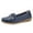 Dark Blue, variant on Gvdentm Women's Flats Shoes Ballet Flats Dress Shoes Comfortable PU Leather Slip on Shoes for Women (Dark Blue,10)