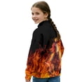 thumbnail image 3 of Xoenoiee Horse Fire Lightning Print Oversized Half Zip Sweatshirt for Girls Comfy Casual School Athletic Wear Soft Long Sleeve Pullover Fall Winter Top, Size 7-8 Years, 3 of 7