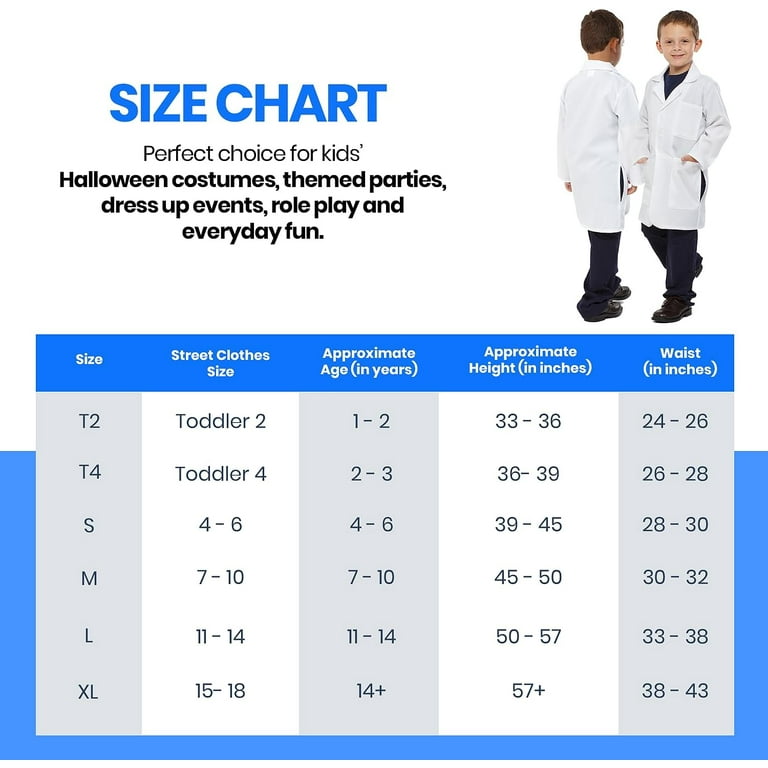 Dress Up America Kids White Lab Coat Toddler Doctor Scientist