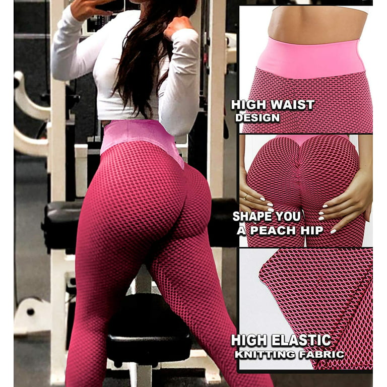 VASLANDA Women's Ruched Butt Lifting High Waist Yoga Pants Tummy Control  Stretchy Workout Leggings Textured Booty Tights 