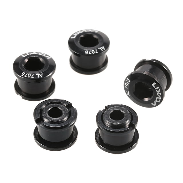 Lixada Lixada M8*5.0L Single Chainring Bolts, 5-Pack, Anodized 7075 Aluminum Alloy, Lightweight & Durable, Multiple Color Options for Bicycle Chainring Replacement.
