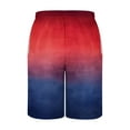 thumbnail image 5 of Iugvhana Men's Swim Trunks Gradient Color Palm Tree Print Hawaiian Beach Shorts with Pockets and Drawstring Summer Shorts Red XXXL, 5 of 5