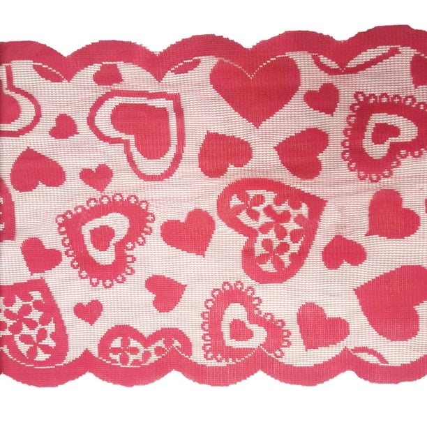 Rouge Amour Nappe De Noël Imprimé Dentelle Drapeau Table Creuse