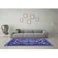 thumbnail image 3 of Ahgly Company Indoor Rectangle Medallion Blue French Area Rugs, 2' x 5', 3 of 4