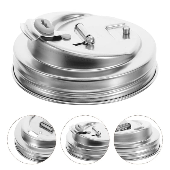 Raindrops Reusable Stainless Steel Mason Jar Lid Wide Mouth with Leak Proof Seal for Juicing and Storage