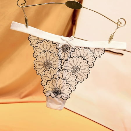 

Aayomet Women Panties Cotton Bikini Womens Lace Panties Thin Strap Transparent Seamless Panties White One Size
