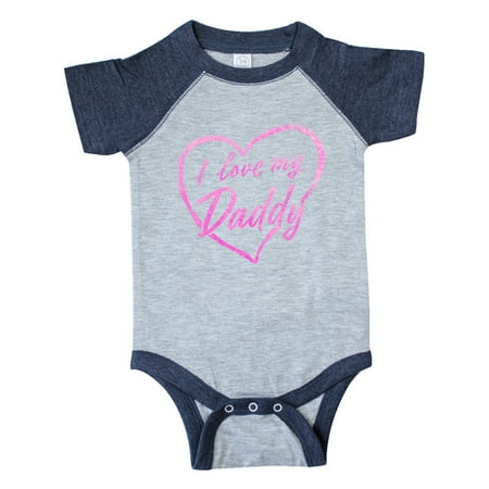 

Inktastic I Love My Daddy in Pink Chalk Heart Gift Baby Boy or Baby Girl Bodysuit