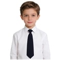 thumbnail image 2 of hengsof Childrens Solid Color Neck Tie for School Uniform, Classic Style Tie for Dress Shirt, Academic Formal Wear Accessory, 2 of 6