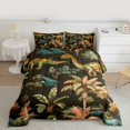 thumbnail image 2 of Feelyou Boys Dinosaur Lover Bedding Comforter Set, Tropical Coconut Tree Twin Comforter Sets, Cartoon Jungle Wildlife Reversible Bedding Set, Microfiber Bedroom Decor, 2-Piece, 2 of 8