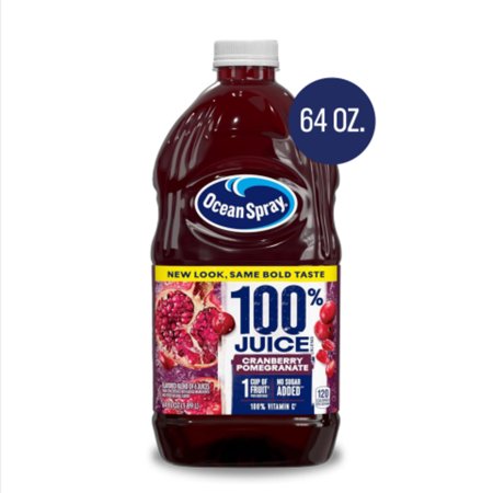 Ocean Spray® 100% Juice Cranberry Pomegranate Juice Blend  64 fl oz Bottle