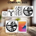 thumbnail image 2 of Sports-Themed Golf Course Stencil Kit (2-Piece Set) - 11.8x11.8 Inch Landscape Design Templates with Golfer Silhouette & Flag Motifs for DIY Wood Projects Window Decor, 2 of 8