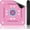 Pink, variant on Blue Mahjong Learning Mat (31.5x 31.5) with Black Carrying Bag, Anti-Slip, Noise-Reducing Table Mat for Mahjong, Board Games, Tile Games and Card Games